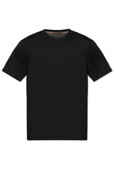 Brioni Cotton T-shirt In Black