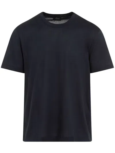 Brioni Crew-neck Short-sleeved T-shirt In Black