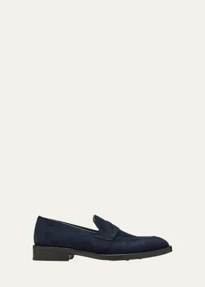 Brioni Bologna Penny-loafer In Midnight Blue