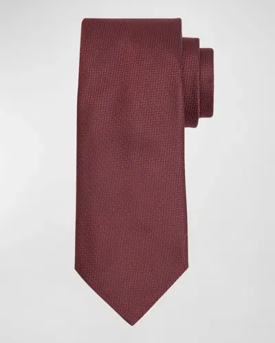 Brioni Men's Textured Silk Tie In Purple