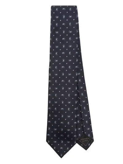 Brioni Paisley-print Tie In Blue