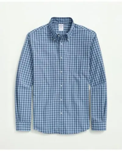 Brooks Brothers Friday Shirt, Poplin Checked In Blue