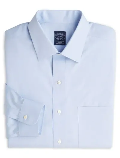 Brooks Brothers Pinpoint Stretch Dress Shirt In Blue