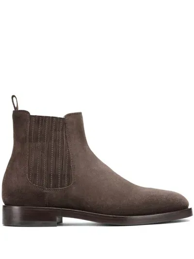 Brunello Cucinelli Brown Suede Ankle Boots