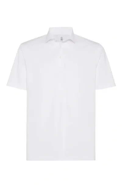 Brunello Cucinelli Classic Polo Shirt In White