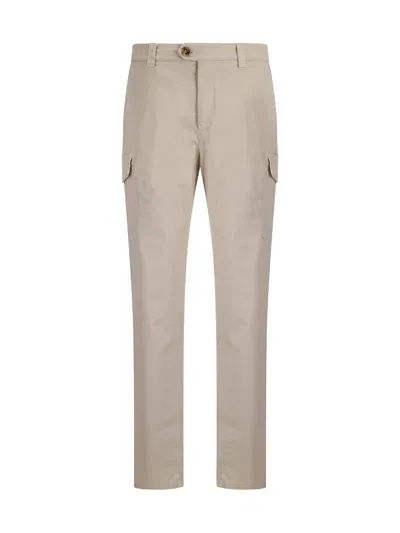 Brunello Cucinelli Cargo Pants In Semi Di Lino