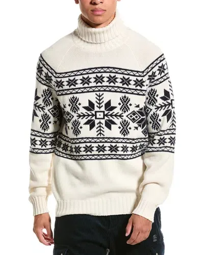 Brunello Cucinelli Jacquard Turtleneck Cashmere Sweater In Multi