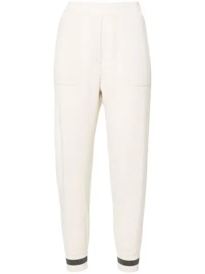 Brunello Cucinelli Cashmere Sweatpants In White