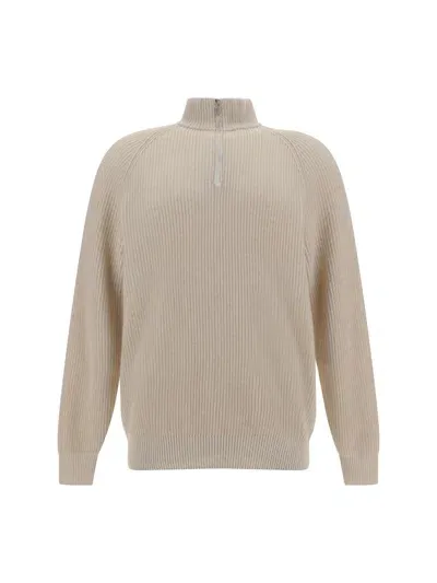 Brunello Cucinelli Cashmere Turtleneck In Sabbia