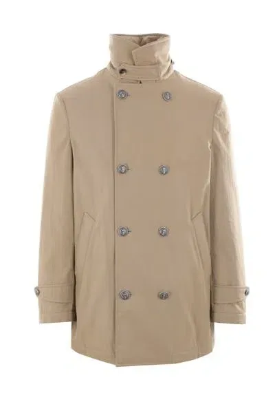 Brunello Cucinelli Coats In Brown+white+grey