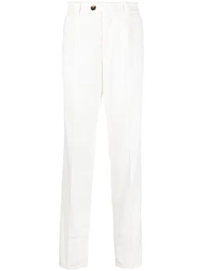 Brunello Cucinelli Off-centre Fastening Chinos In White