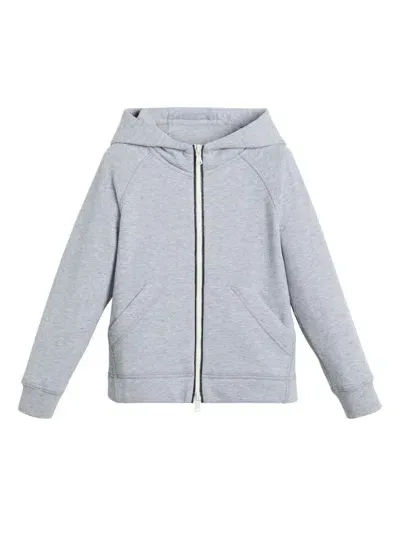 Brunello Cucinelli Kids' Cotton Hoodie In Grey