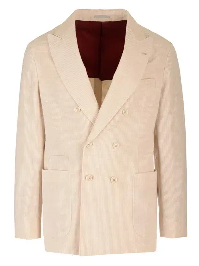 Brunello Cucinelli Deconstructed Jacket In Gold