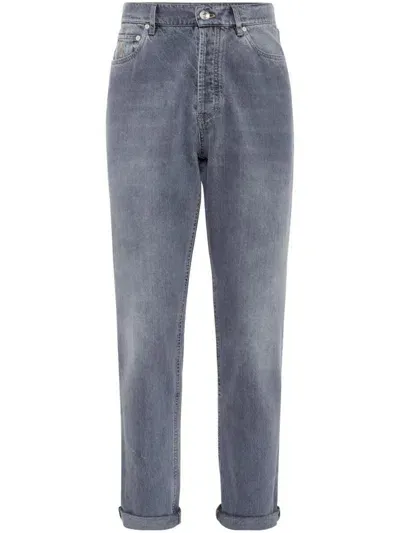 Brunello Cucinelli Iconic Fit Denim Jeans In Grey