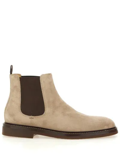 Brunello Cucinelli Suede Chelsea Boot In Black