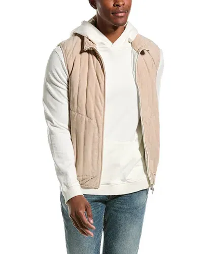 Brunello Cucinelli Cream Puffer Vest Down Jacket In Multi