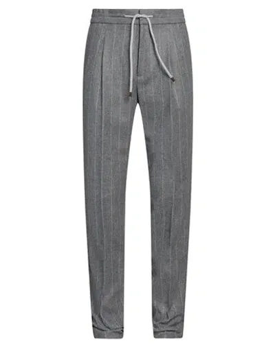 Brunello Cucinelli Man Pants Light Grey Size 42 Virgin Wool In Gray