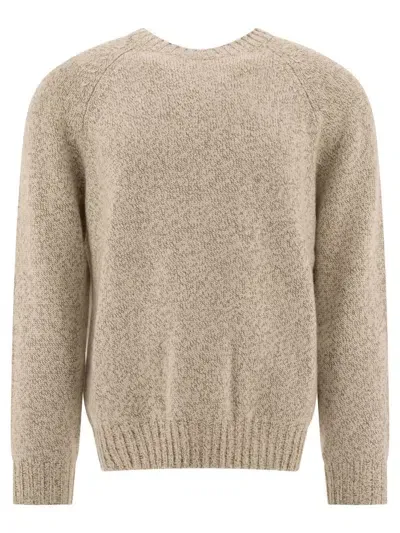 Brunello Cucinelli Luxury Mouliné Cashmere Sweater With Raglan Sleeves In Green