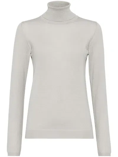 Brunello Cucinelli Roll-neck Long-sleeve Jumper In Multi