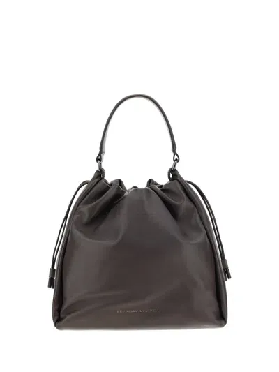 Brunello Cucinelli Logo-debossed Tote Bag In Brown