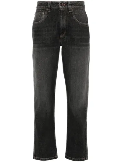 Brunello Cucinelli Skinny Denim Jeans In Black