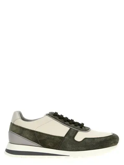 Brunello Cucinelli Suede Leather Sneakers In Green