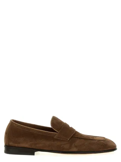 Brunello Cucinelli Suede Loafers In Brown