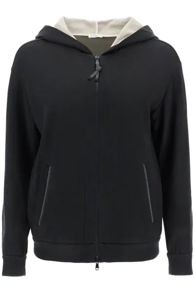 Brunello Cucinelli "sweatshirt With Precious In Black