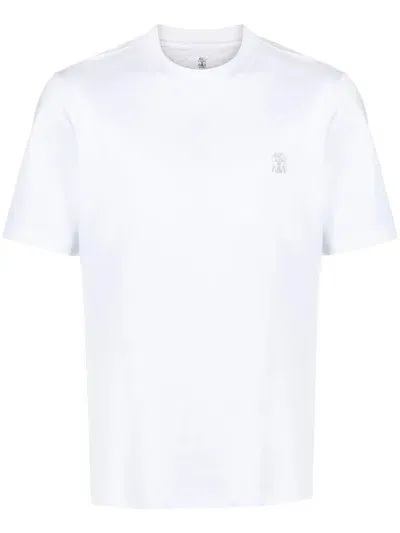 Brunello Cucinelli T-shirt With Print In White