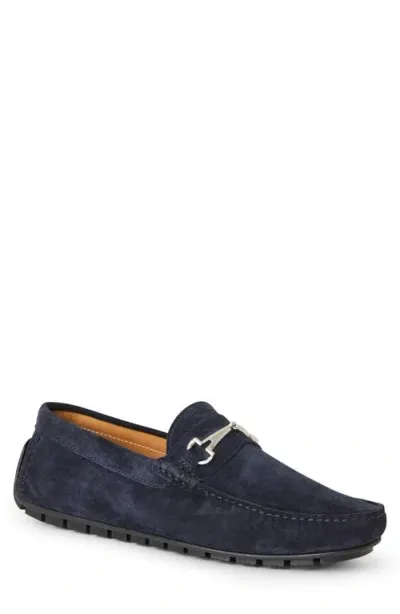 Bruno Magli Darius Moc Toe Bit Loafer In Navy Suede