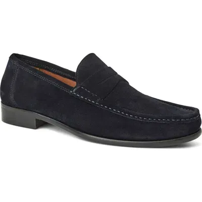 Bruno Magli Tonio Penny Loafer In Navy Suede