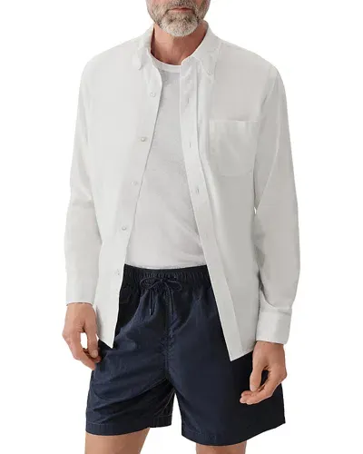 Buck Mason California Oxfort Button Up Shirt In White