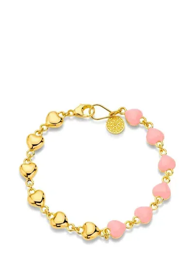 Buddha Mama 20kt Yellow Gold Heart Bracelet