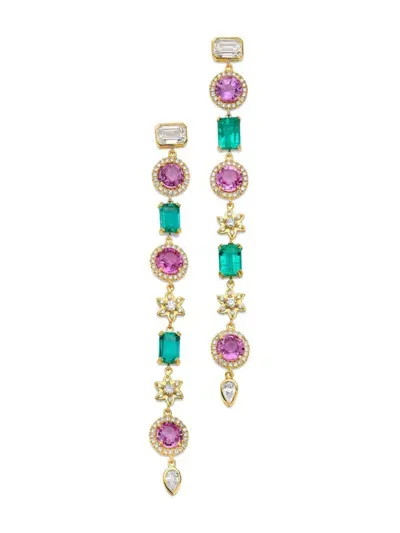 Buddha Mama 20kt Yellow Gold Multi-stone Earrings