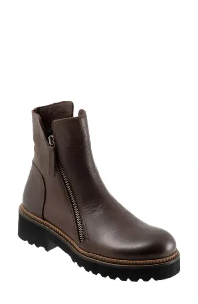 Bueno Ariana Zip-up Boot In Teak