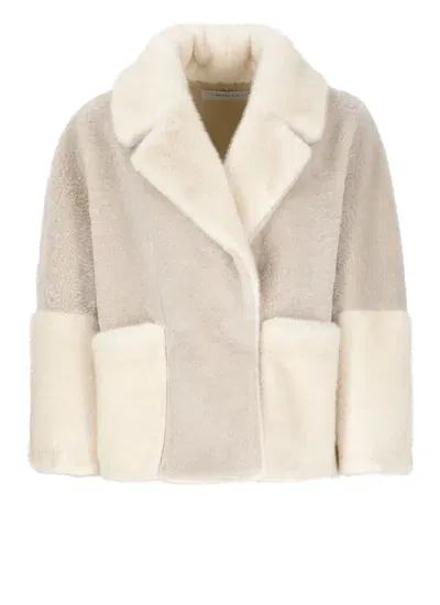 Bully Synthetic Fur Jacekt In Neutral