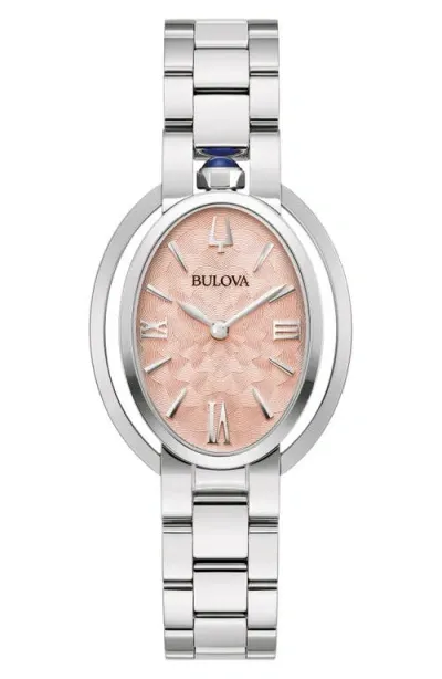 Bulova Classic Rubaiyat Watch, 28.8mm X 43.1mm In Pink/silver