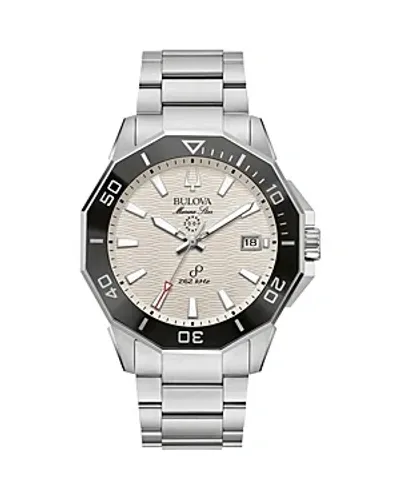 Bulova Marine Star Watch, 43mm In White/silver