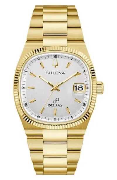 Bulova Classic Super Seville Watch, 37.5mm X 37.5mm In Silver/gold