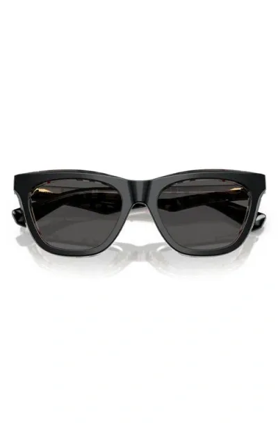 Burberry 53mm Cat Eye Sunglasses In Black Check