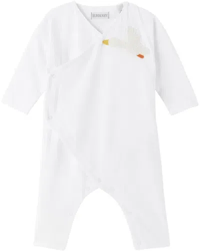 Burberry Baby White Duck Jumpsuit