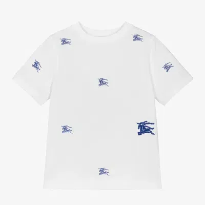 Burberry Kids' Boys White Ekd Cotton T-shirt