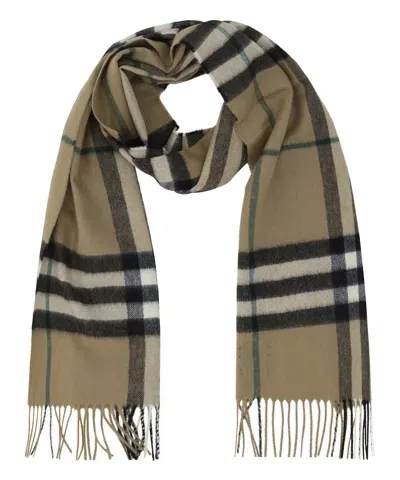 Burberry Cashmere Scarf In Beige