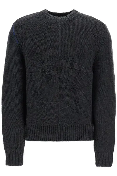 Burberry Cashmere Sweater With Ekd Design In Gray