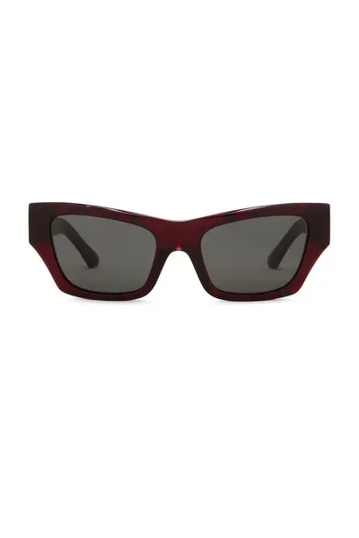 Burberry Cat Eye Sunglasses In Check Red