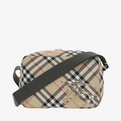 Burberry Shoulder Bag With Check Pattern In Red