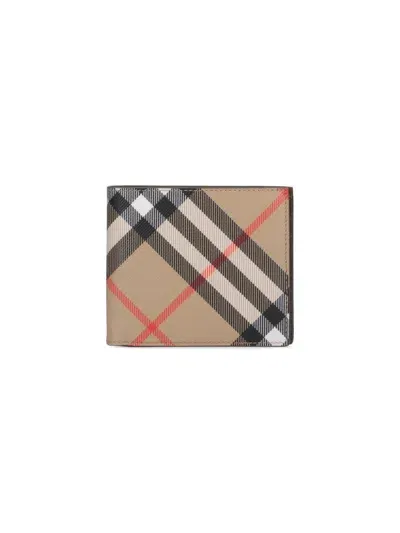 Burberry Check Printed Bifold Wallet In Multi