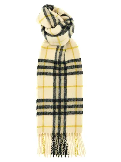 Burberry Check Scarf In Beige