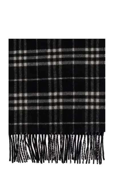 Burberry Checked Fringed In Multi