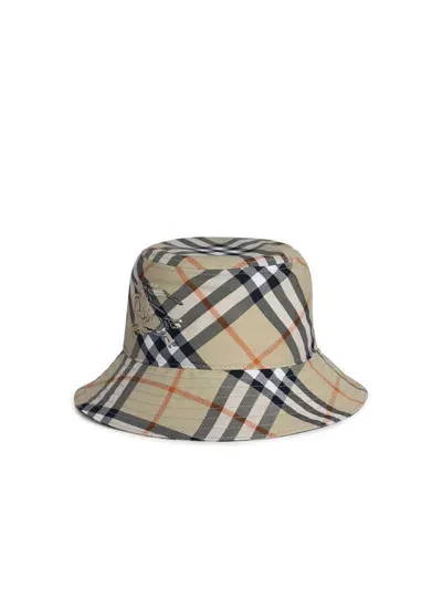 Burberry Ekd Motif Checked Bucket Hat In Multi